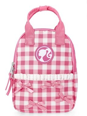 Barbie Pink Gingham 9” Mini Backpack with Bows